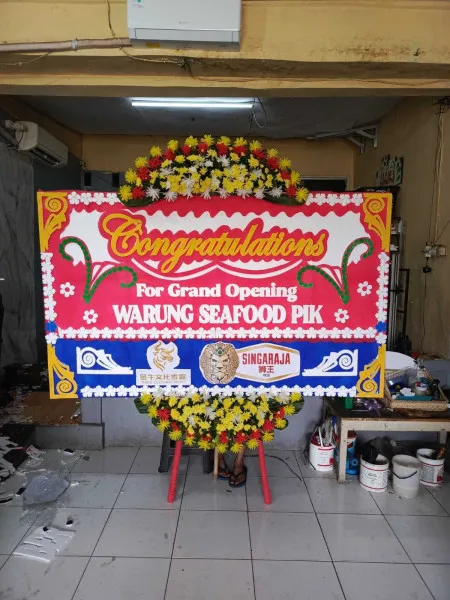 Papan Bunga Ucapan Selamat Gedung Pewayangan Kautaman Tmii